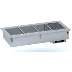 Chefgastro Einbau Bain Marie 2/1 - Manuelle Wasserbefüllung BxTxH 790x720x302mm