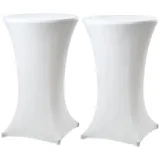 Trutzholm Stehtischhusse Weiß Ø 60 cm 2er Set
