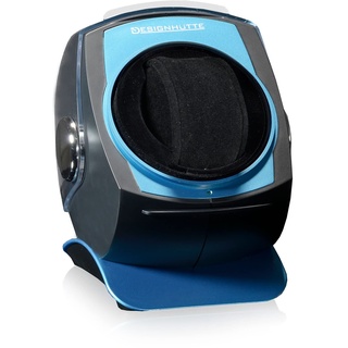 DESIGNHÜTTE® Uhrenbeweger Space Schwarz/Blau für 1 Automatikuhr