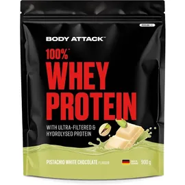 Body Attack Whey Protein Pistazie Weiße Schokolade Pulver 900 g