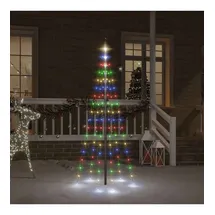 vidaXL LED-Weihnachtsbaum für Fahnenmast 180 cm mehrfarbig