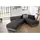 luma-home Federkern Ecksofa Doppelbett Dauerschläfer Bettkasten, Couch in Anthrazit, Grau Textil, 4-Sitzer, Füllung: Kaltschaum, Ottomane links, Eckteil,L-Form, 306x223 cm, Wohnzimmer, Sofas / Couches, Wohnlandschaften, Ecksofas