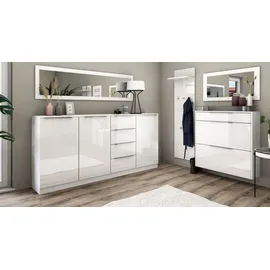 borchardt Möbel Highboard BORCHARDT MÖBEL "Oliva", weiß (weiß hochglanz), B:200cm H:99cm T:35cm, Spanplatte, Sideboards, Highboard, Breite ca. 200 cm