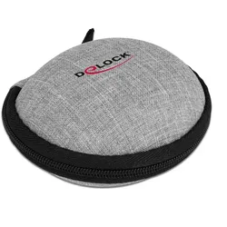 Delock Tasche für Kopfhörer - Polyester - Grau