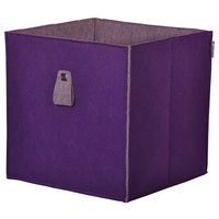 Phoenix Phönix Atlanta Aufbewahrungsbox (L x B x H: 34 x 34 x 34 cm, Filz, Violett/Grau)