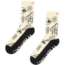 YY Vertical Vertical Climber Doodle Socken Schwarz/Weiß M 39-42