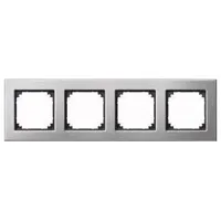 Merten 475460 M-PLAN-Metallrahmen, 4fach, Platinsilber