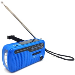 Fit4Blackout Solar Notfallradio blau Dynamo multifunktions Emergency FM AM Ra...