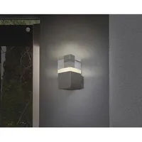 NÄVE LED-Wand-Außenleuchte Leah Grau 20.000 h