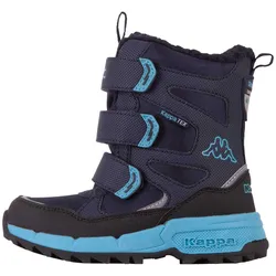 Winterboots KAPPA, Gr. 31, blau (navy, türkis), Synthetik, mehrfarbig, sportlich, Schuhe, - wasserfest, windabweisend & atmungsaktiv