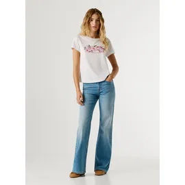 Pepe Jeans T-Shirt MAHINA mit floralem Print weiß L (40)