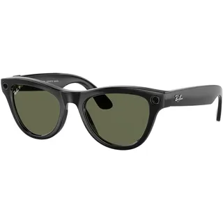 Ray-Ban Meta Skyler Unisex-Brille inkl. Gläser Vollrand Cateye Kunststoff-Gestell 52/20/150, schwarz