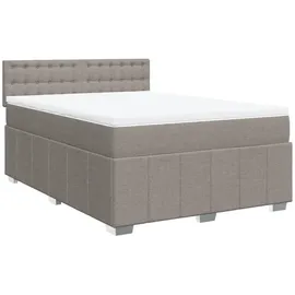 vidaXL Boxspringbett 140 x 200 cm Taupe