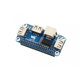 Waveshare Ethernet / USB HUB HAT für Raspberry Pi Zero, 1x RJ45 3x USB