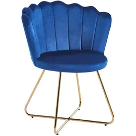 SalesFever Muschelstuhl, 2er Set 2 Stk.Muschel-Design, blau , Maße cm B: 69,5 H: 85