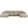 Fun Möbel Eckcouch Stoff 2-Sitzer Beige