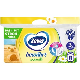 Zewa Toilettenpapier bewährt Kamille 3-lagig, 8 Rollen