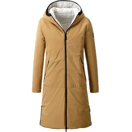 Lpo Steppjacke "NAKITA WMN Wendemantel Steppmantel", Damen, Gr. 46 (L), weiß (ocker, weiß), Web, 100% Polyester, tailliert hüftbedeckend, Jacken Steppjacke, Wendemantel