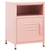 vidaXL Nachttisch Rosa 35x35x51 cm Stahl