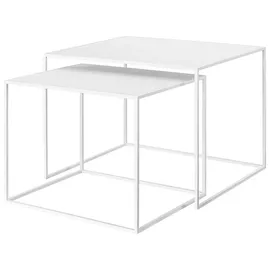 BLOMUS Set 2 Beistelltische -FERA- L weiß (2er-Set)