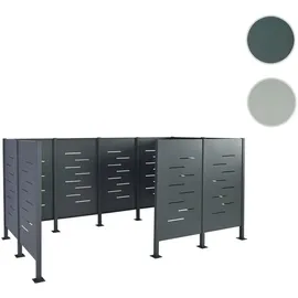 MCW Mülltonnen-Zaun 326 x 151 x 166 cm grau