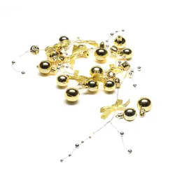 KONSTSMIDE LED-Lichterkette "Weihnachtsdeko", grau (messingfarben), Dioden 20 St., Kabellänge 0,3m x Gesamtlänge 2,2m, Lichterketten, messingfarben, 6h Timer, 20 warm weiße Dioden