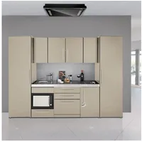 Stengel Küchenzeile 300 cm Küchenblock mit Elektrogeräten, Exklusive Metallküche, Luxuriöses Design, langlebige Materialien, top Komfort. braun