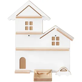 Songmics Kinderregal für Toniebox 35 Figuren Buche wolkenweiß