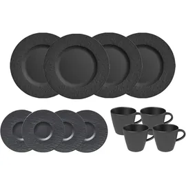 Villeroy & Boch Manufacture Rock Kaffeeservice 12-tlg. schwarz