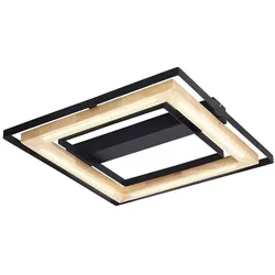 LED Deckenleuchte, dimmbar, Bambus natur, L 46 cm