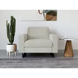 PLACES OF STYLE Loveseat »Pinto«, mit Keder, Metallfüßen und auch in Cord Bezug erhältlich, beige