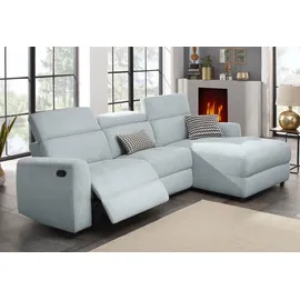 Home Affaire "Sentrano, L-Form", blau (eisblau), B:275cm H:82cm T:164cm, NaturLEDER/Kunstleder (Das Leder hat eine Dicke von 0, 9-1, 0 mm);Kunstleder;Webstoff (95% Polyester, 5% Nylon);Struktur fein (95% Polyester, 5% Nylon), Sofas, Ecksofa, 275 cm, man.