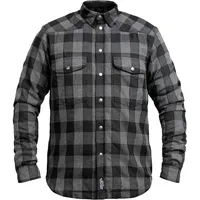 John Doe Motoshirt Hemd grau/schwarz S