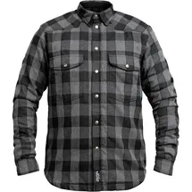 John Doe Motoshirt Hemd grau/schwarz S