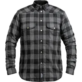 John Doe Motoshirt Hemd grau/schwarz S