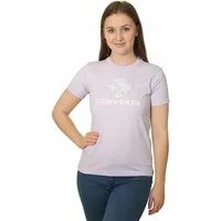 Converse Damen Kurzarm-T-Shirt Converse Seasonal Star Chevron Lavendel - S
