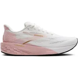 BROOKS Damen Laufschuhe Launch 11, White/Gold/Pink, 40