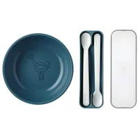 Mepal Mio Kinderschale mit Fütterlöffel 3er Set deep blue