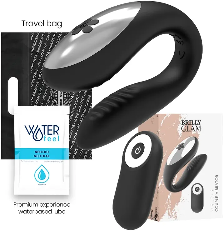 BRILLY GLAM - We Love Paarvibrator mit Fernbedienung Schwarz