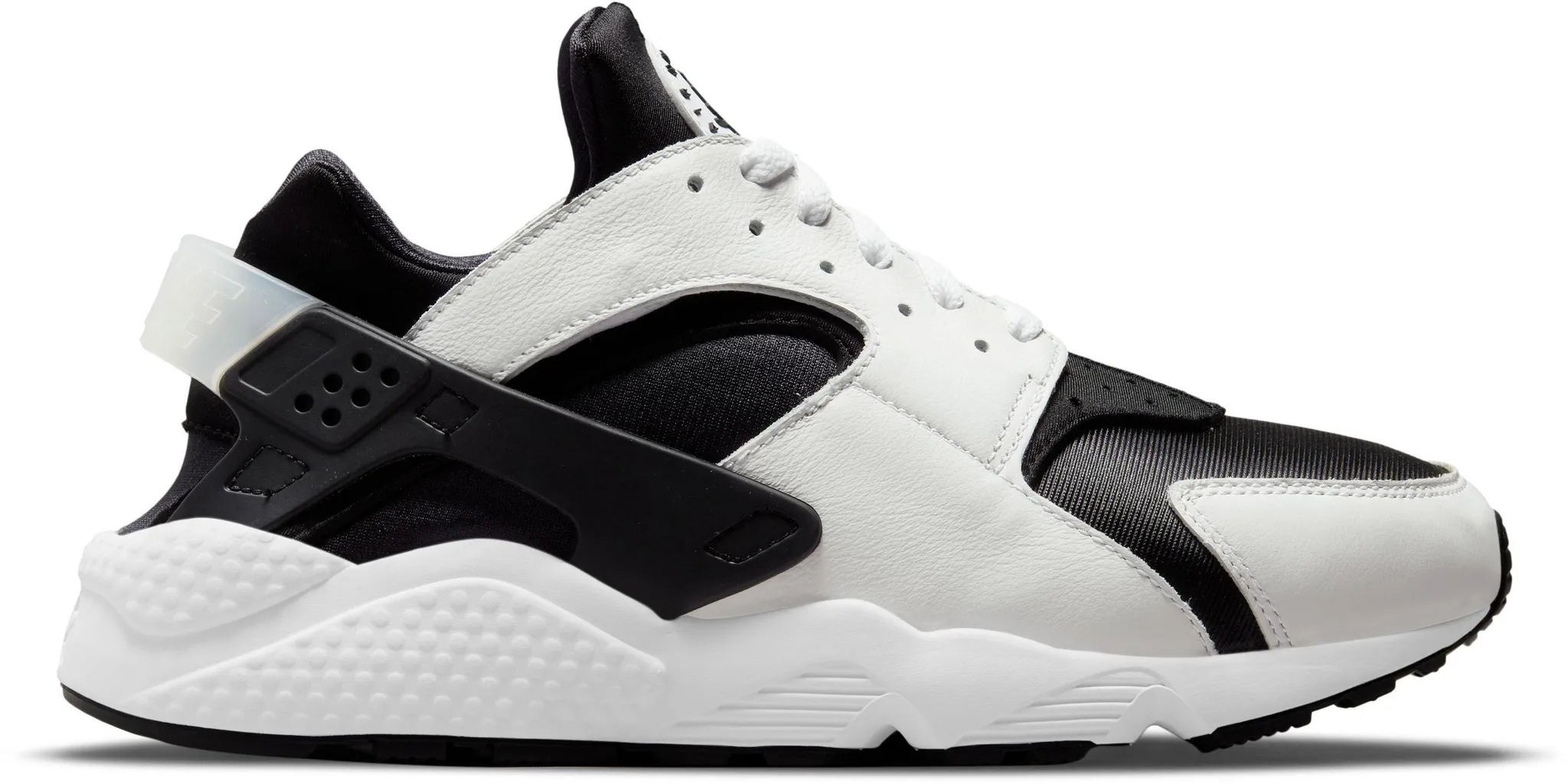 Nike Air Huarache Sneaker Herren in black-white-black, Größe 42 1/2 - weiß