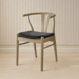 Stuhl HAMMEL FURNITURE "Freja, Esszimmerstuhl, Wohnzimmerstuhl", , eiche natur geseift, eiche natur geseift, B:53cm H:75cm T:54cm, Massivholz, Leder, Stühle, Massivholz, gepolsterte Sitzfläche, versch. Farbvarianten
