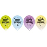amscan® Luftballons LED Happy Birthday bunt, 4 St.