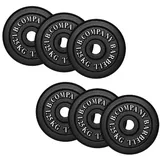 Bad Company Hantelscheiben aus Gusseisen I Gewichtsscheiben 30/31 mm für das Hanteltraining I 7,5 kg (6 x 1,25 kg)