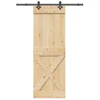 vidaXL Narvik rechts 80 x 210 cm Natürlich/Schwarz