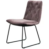 KAWOLA Esszimmerstuhl NEW CHARME, Stuhl Velvet, mit od. ohne Drehfunktion, versch. Farben grau|rosa