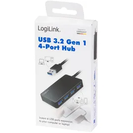 Logilink USB 3.2 (Gen1) 4-Port Hub mit Überstrom- und Überspannungsschutz