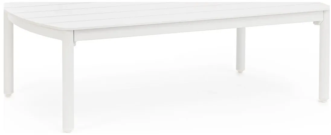 Gartencouchtisch Fenix - Aluminium Off-White, 115 x 68 cm