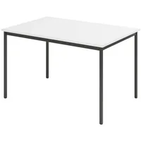 Bümö Kantinentisch, Weiß, Schwarz, Nachbildung, Rechteckig, 120x72x80 cm, FSC