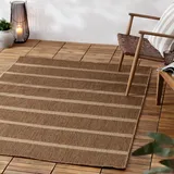 Yard Tala Stripe Jute-Effekt-Innen-/Außenteppich – Natur – 140 x 170 cm