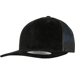 Flexfit Corduroy Retro Trucker Cap, black